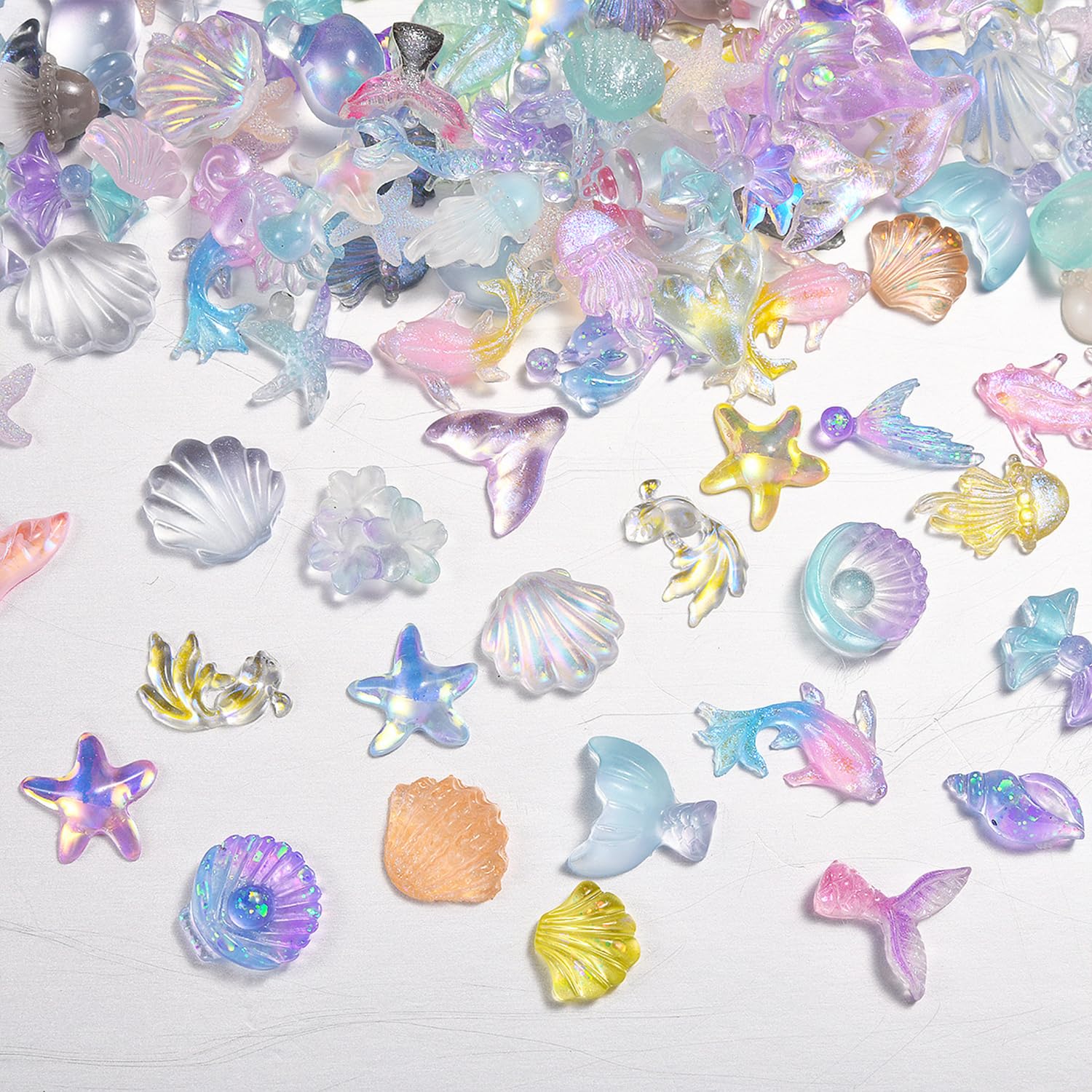 MAYCREATE® 50pcs Ocean Series Nails Charms 3D Resin Nail Art Supplies MAYCREATE® 50pcs Ocean Series Nails Charms 3D Resin Nail Art Supplies
